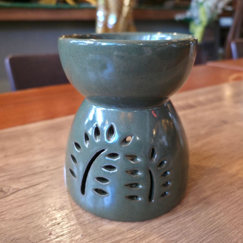 Ceramic Aroma Oil Burner - Olive