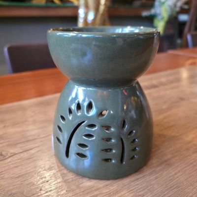 Ceramic Aroma Oil Burner - Olive