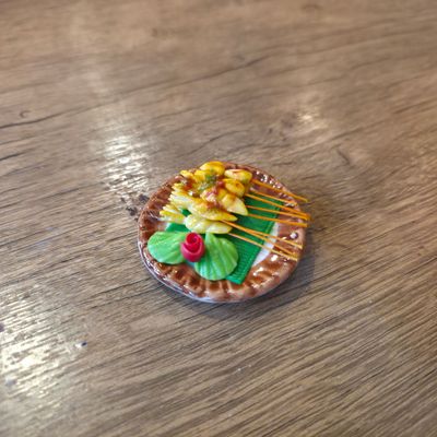 Miniature Feast Magnet - Squid Skewer