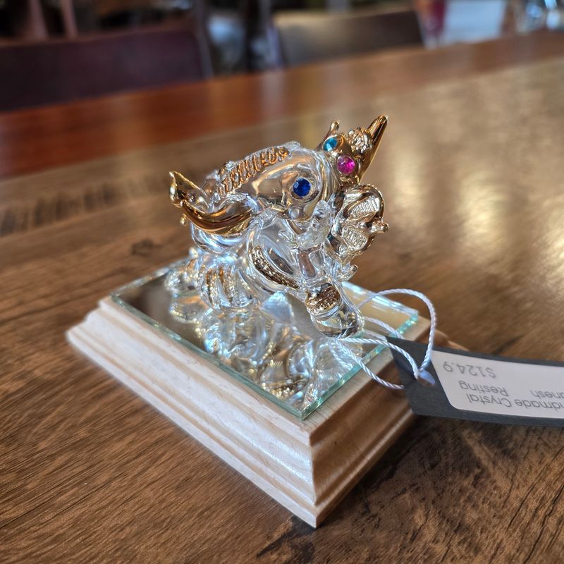 Handmade Crystal Lord Ganesh - Resting