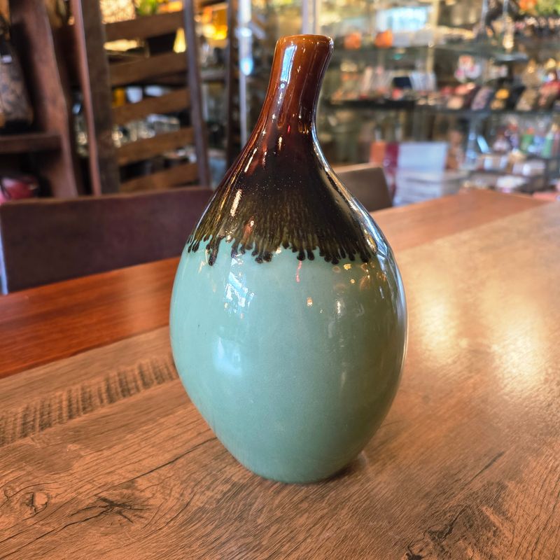 Handmade Ceramic Vase 21cm - Green