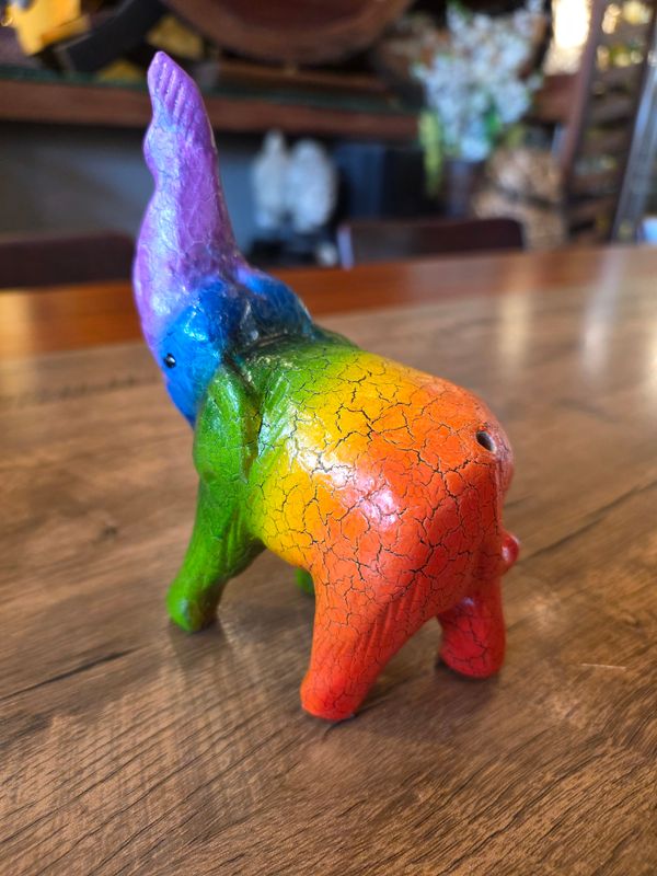 Wooden Whistle - rainbow Elephant