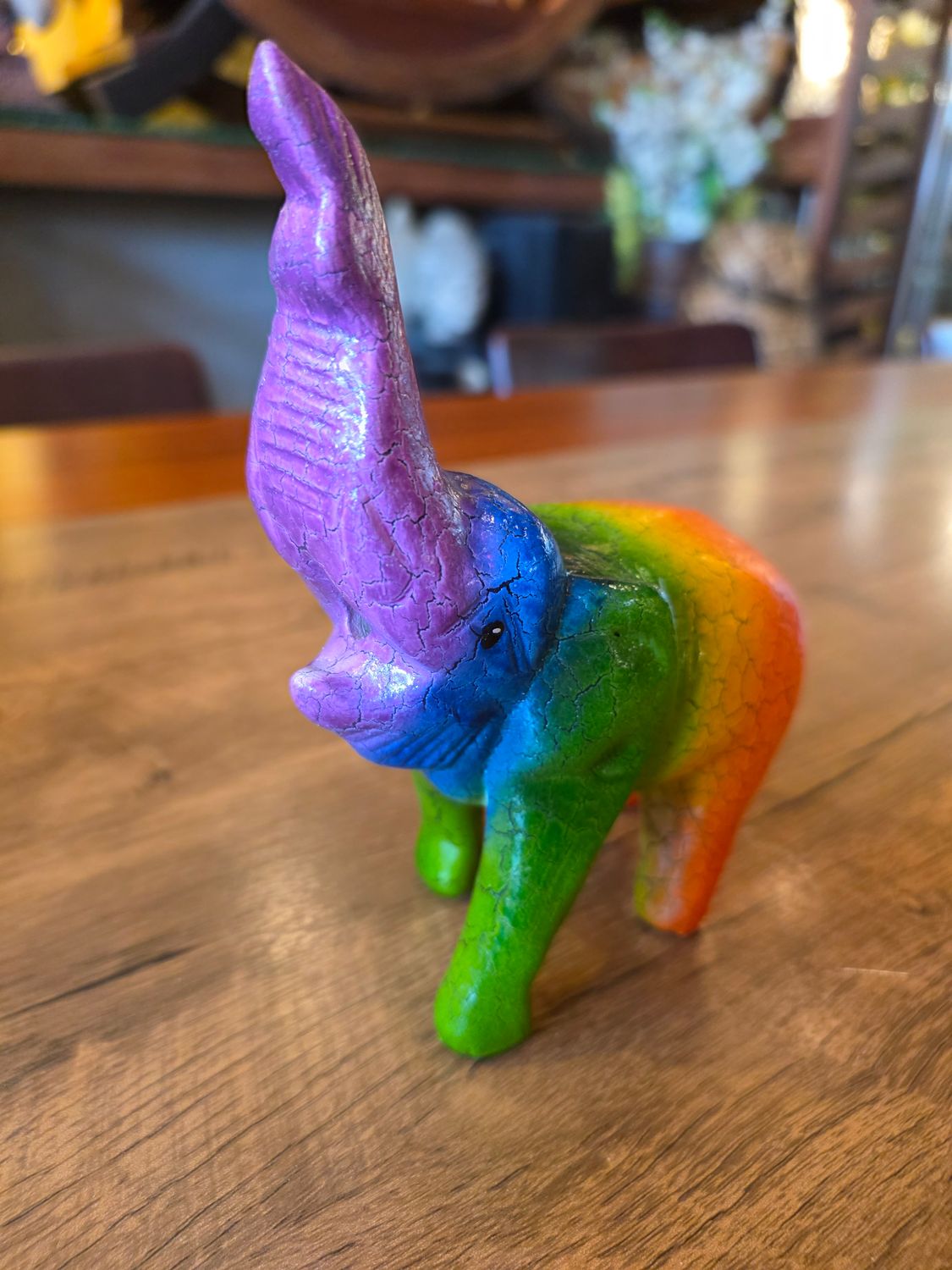 Wooden Whistle - rainbow Elephant