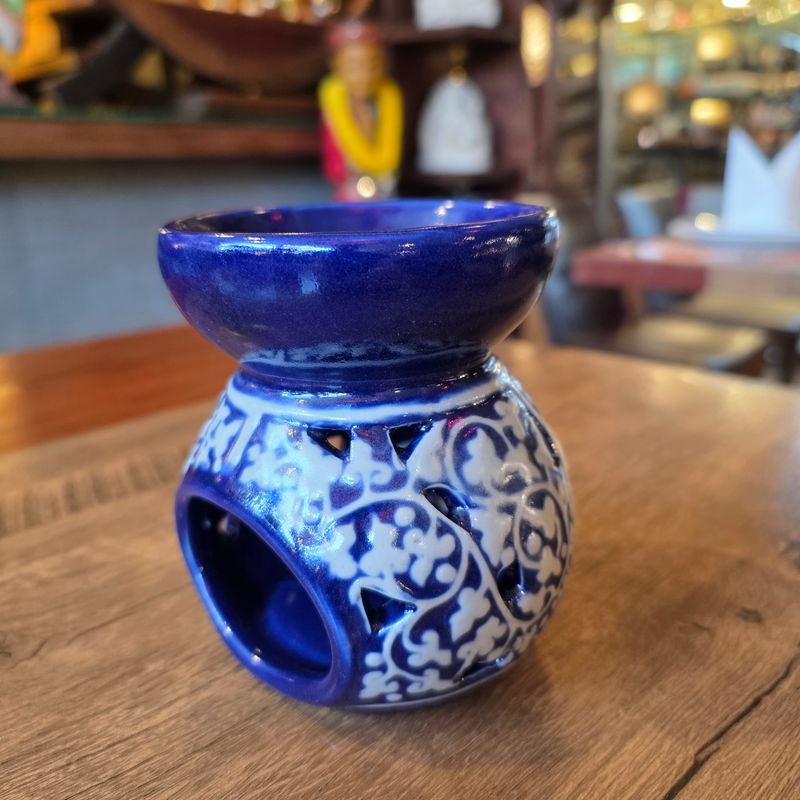 Ceramic Aroma Oil Burner - Blue Bodhi