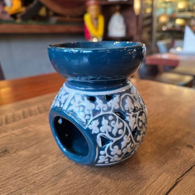 Ceramic Aroma Oil Burner - Teal Bodhi