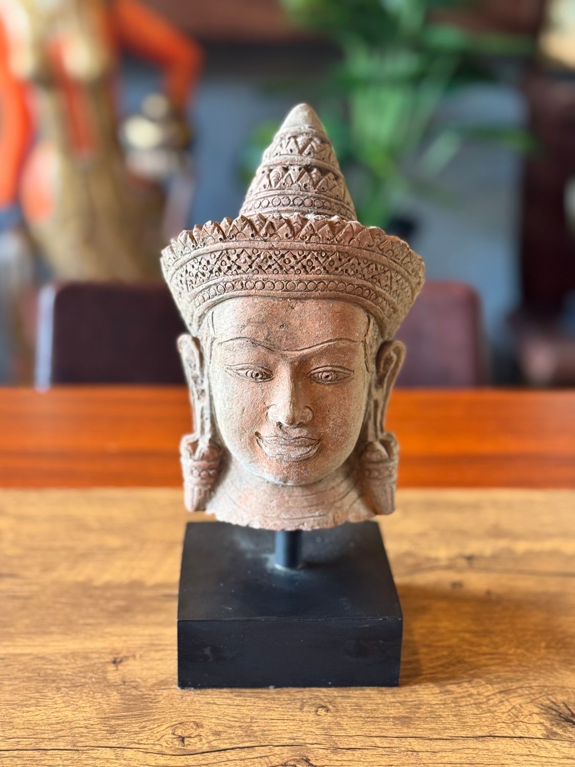 Hand Carved Terracotta Khmer Shiva