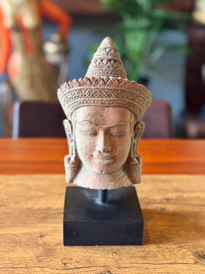 Hand Carved Terracotta Khmer Shiva