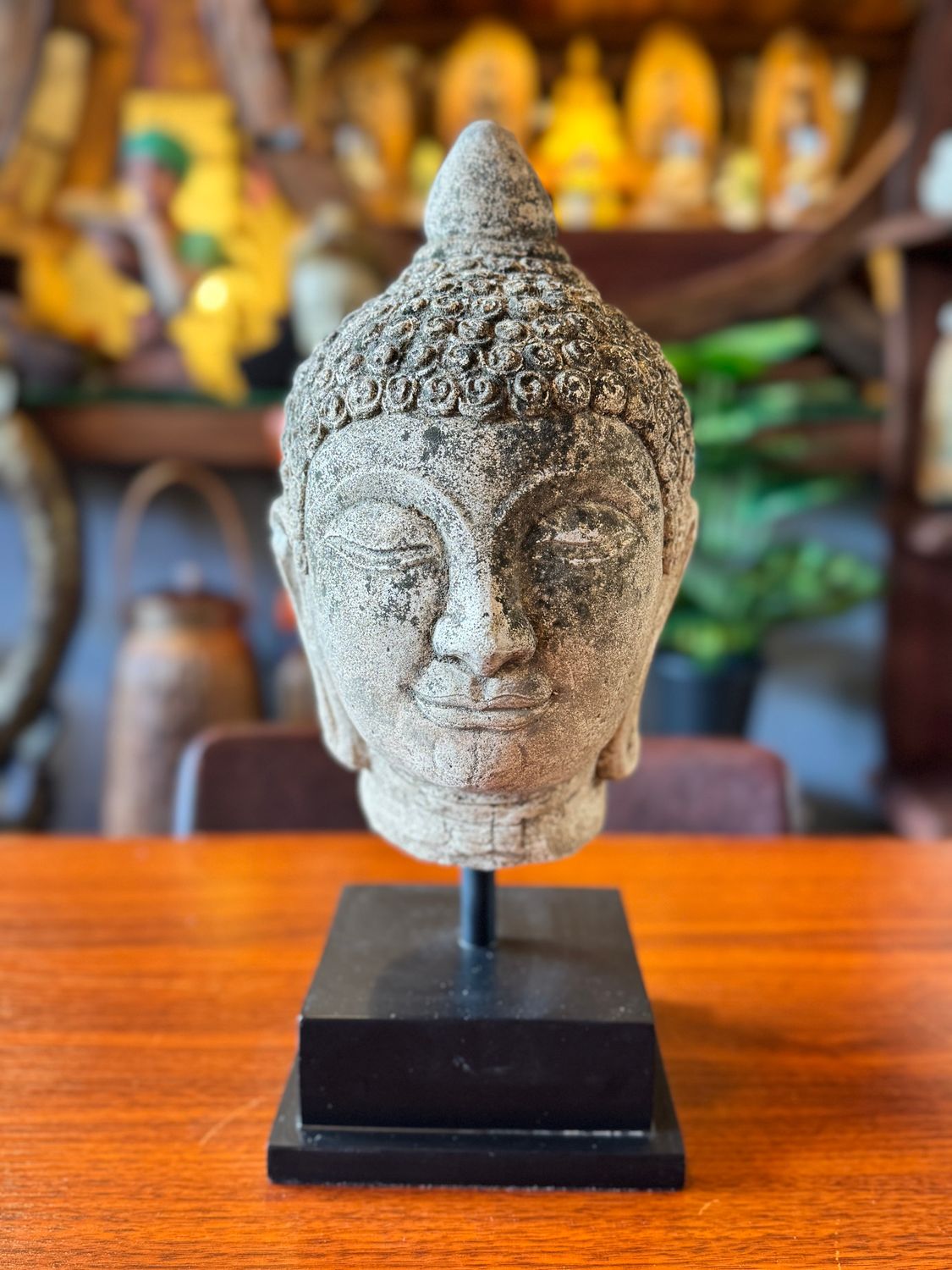 Handmade Sandstone Buddha Head Statue - A