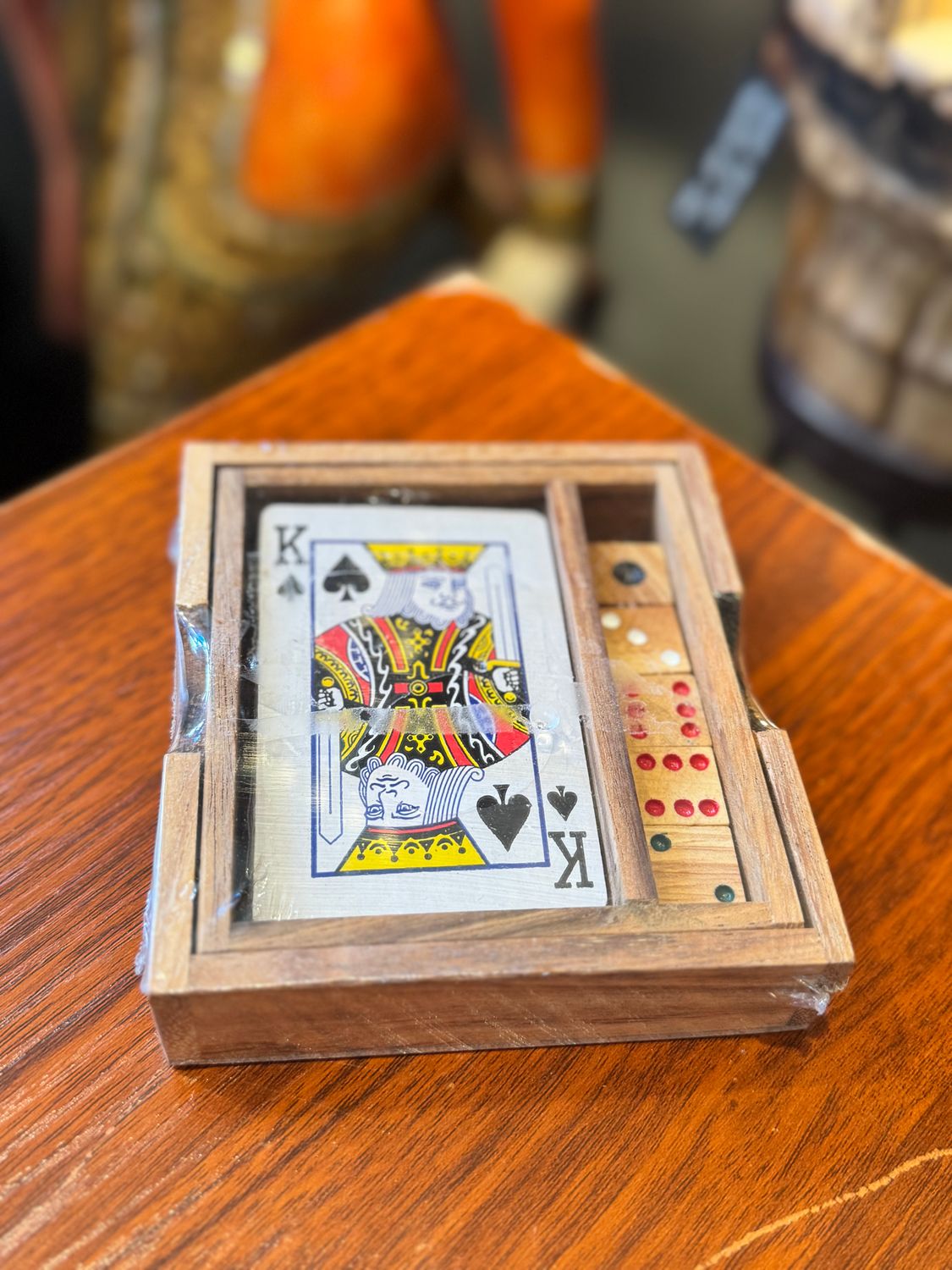 Miniature Wooden Casino Game Set