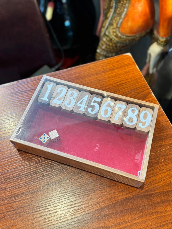 Shut The Box - Wooden Game - Red