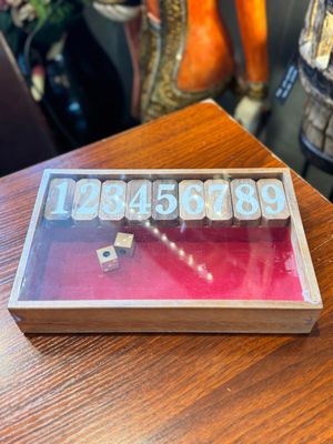 Shut The Box - Wooden Game - Red