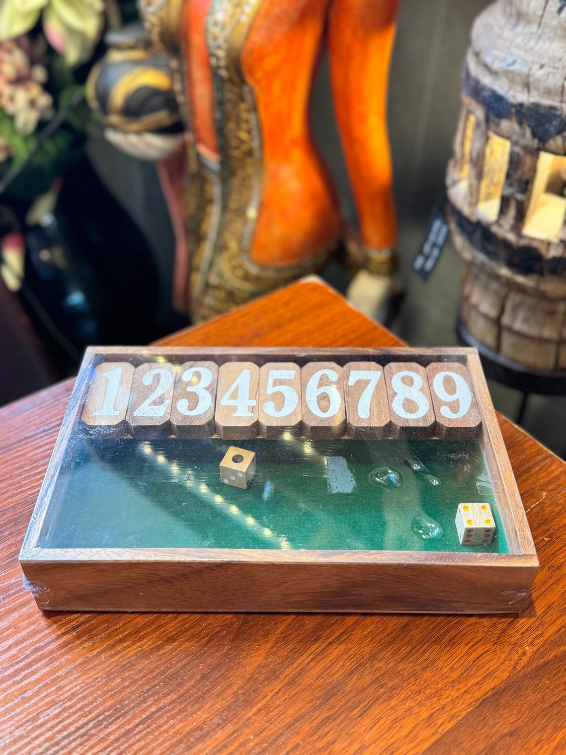 Shut The Box - Wooden Game - Green