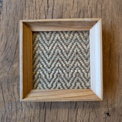 Handwoven Bamboo &amp; Wooden Coaster