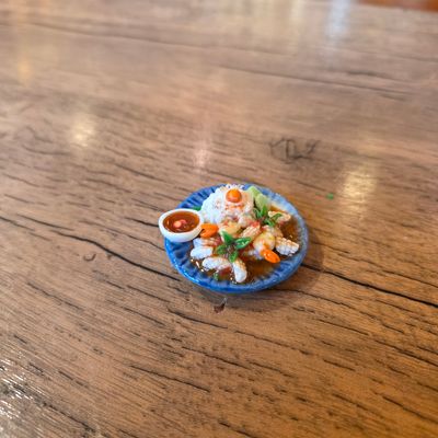 Miniature Feast Magnet - Seafood Basil
