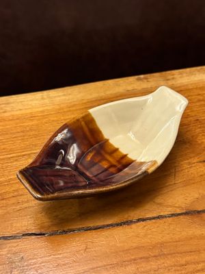Ceramic Dip Bowl - Brown&amp;White Boat