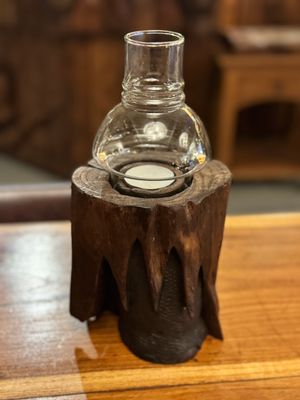 Wooden Elephant Leg Tea Light Candle Holder (B)