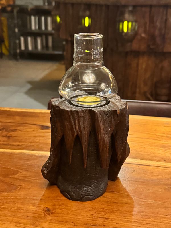 Wooden Elephant Leg Tea Light Candle Holder (F)