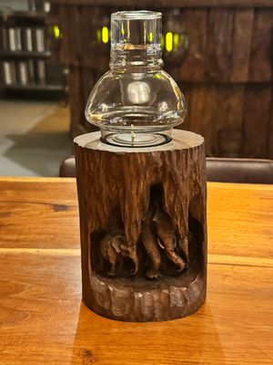 Wooden Elephant Family Tea Light Candle Holder (C)