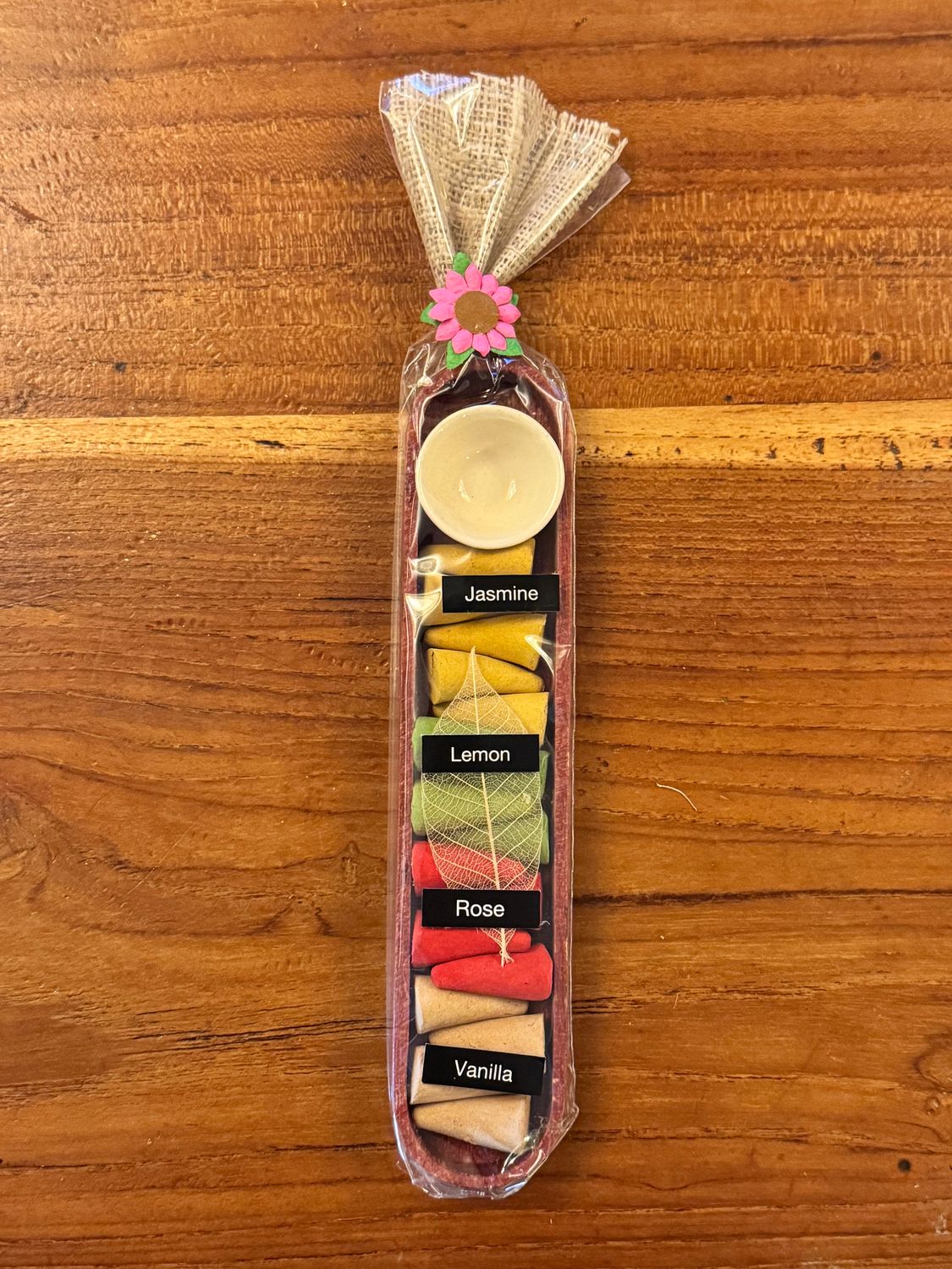 Jasmine,Lemon,Rose,Vanilla Incense Cones Gift Pack