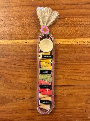 Jasmine,Lemon,Rose,Vanilla Incense Cones Gift Pack