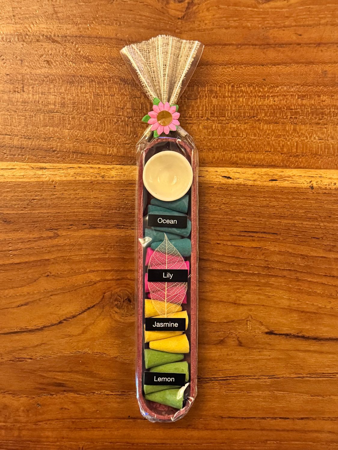 Ocean,Lily,Jasmine,Lemon Incense Cones Gift Pack