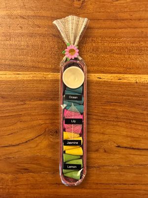 Ocean,Lily,Jasmine,Lemon Incense Cones Gift Pack