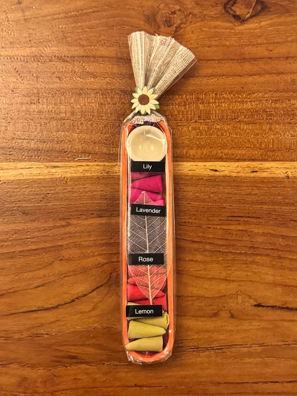 Lily,Lavender,Rose,Lemon Incense Cones Gift Pack