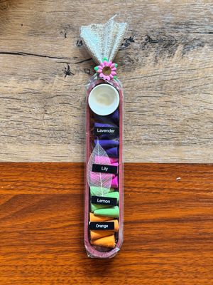 Lavender,Lily,Lemon,Orange Incense Cones Gift Pack