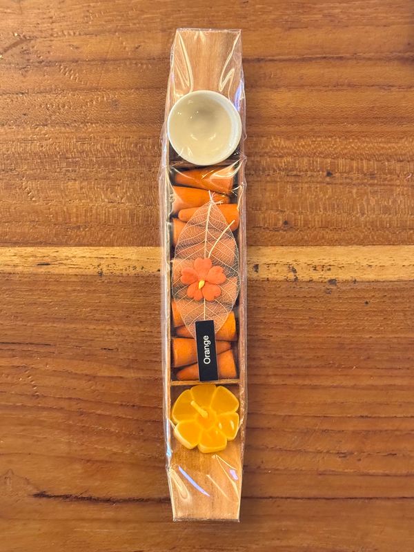 Orange Incense Cones Boat Gift Pack