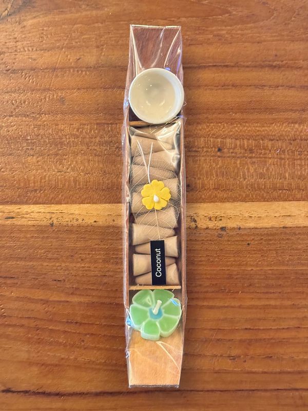 Coconut Incense Cones Boat Gift Pack