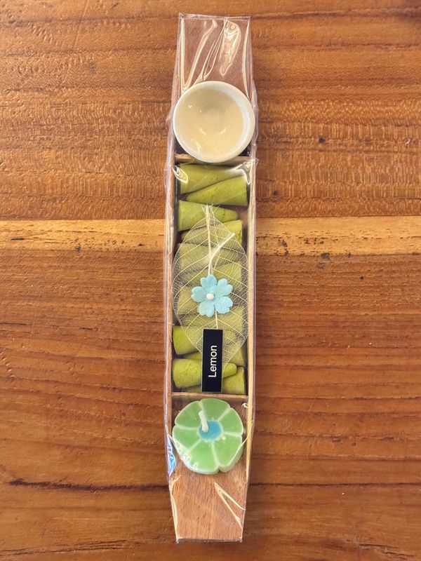 Lemon Incense Cones Boat Gift Pack