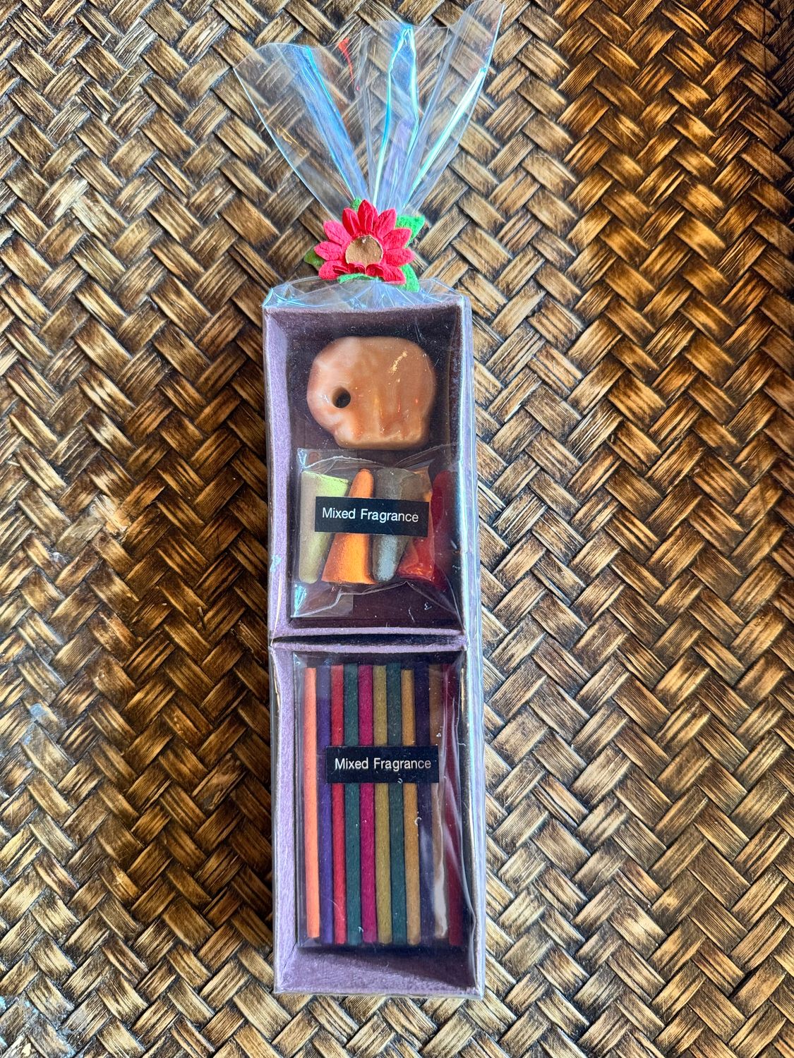 Mixed Fragrance Incense Cones/Sticks Gift Pack - Brown