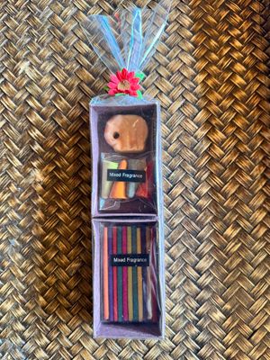 Mixed Fragrance Incense Cones/Sticks Gift Pack - Brown