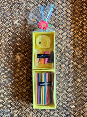 Mixed Fragrance Incense Cones/Sticks Gift Pack - Yellow