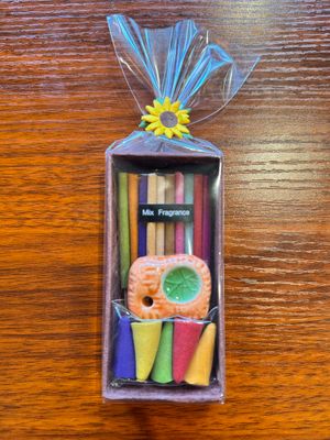 Mix Fragrance Incense Cones/Sticks Gift Set - Brown