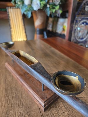 Thai Weaver’s Shuttle Tealight Candle Holder – Handcrafted Vintage Decor
