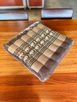 Handmade Thai Seat Cushion - Brown/Elephant