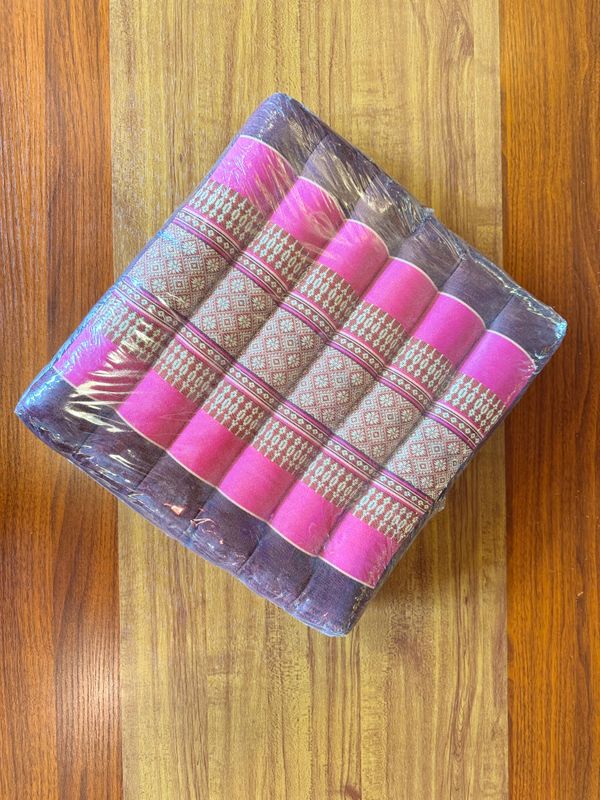 Handmade Thai Seat Cushion - Pink