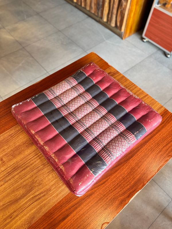 Handmade Thai Seat Cushion (L) - Red