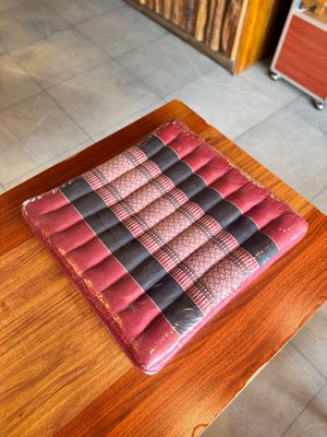 Handmade Thai Seat Cushion (L) - Red