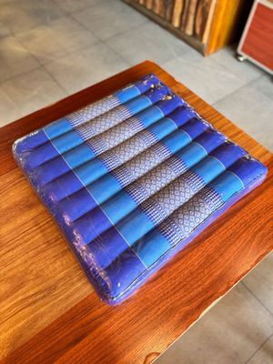 Handmade Thai Seat Cushion (L) - Blue