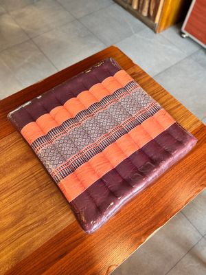 Handmade Thai Seat Cushion (L) - Orange
