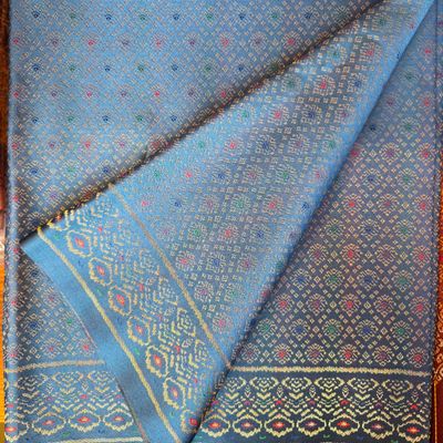Pethpetai woven Textile/Fabric - Blue
