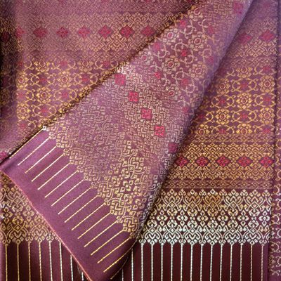 Thai brocade woven Textile/Fabric - Maroon