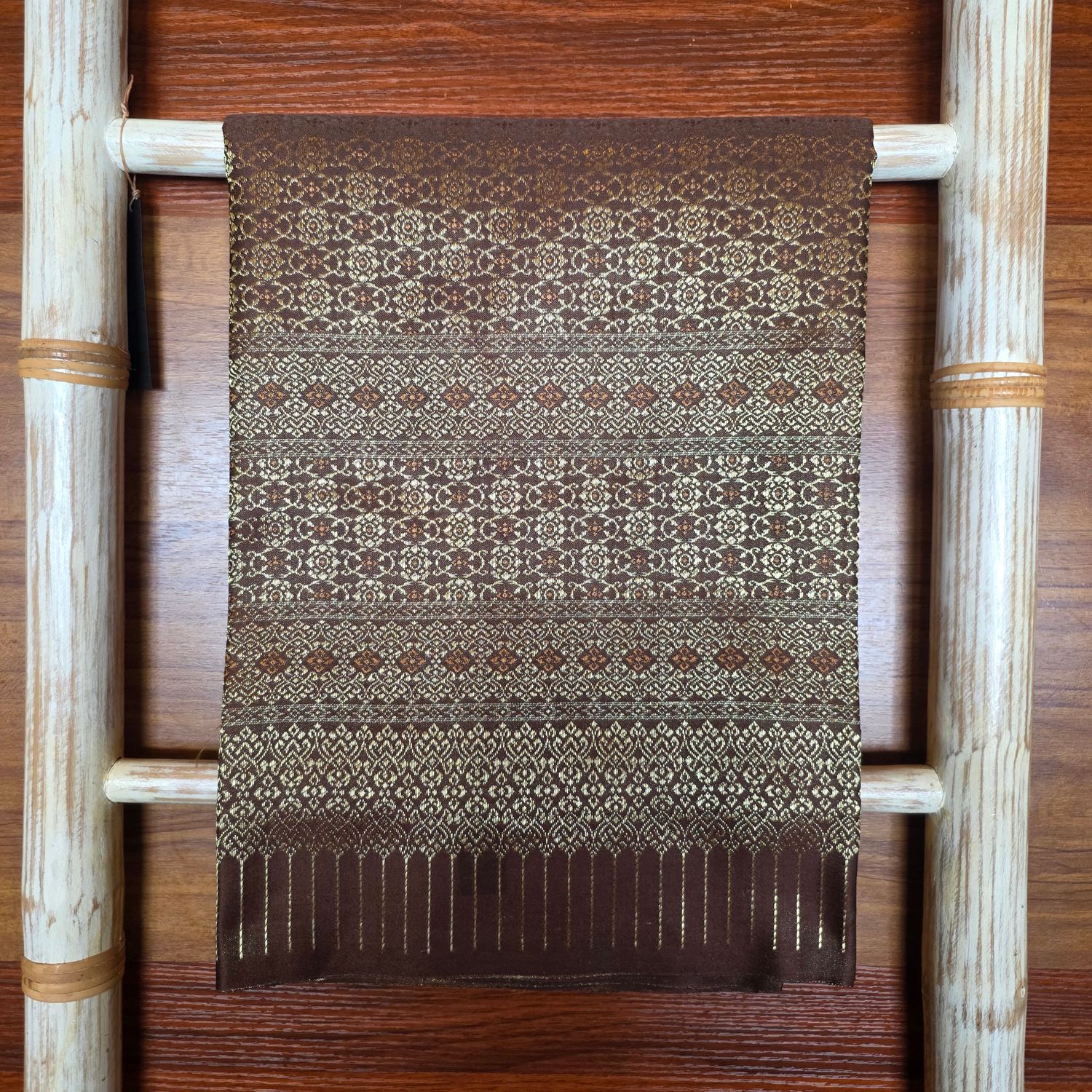 Thai brocade woven Textile/Fabric - Brown