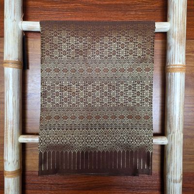 Thai brocade woven Textile/Fabric - Brown