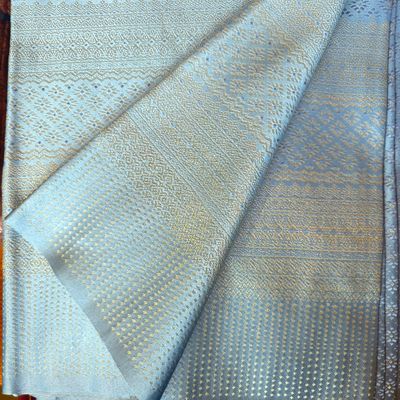 Thai brocade woven Textile/Fabric - Light Blue
