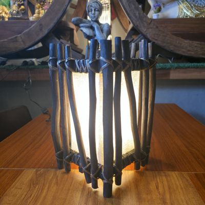 Rustic Natural Wood Branch Table Lamp