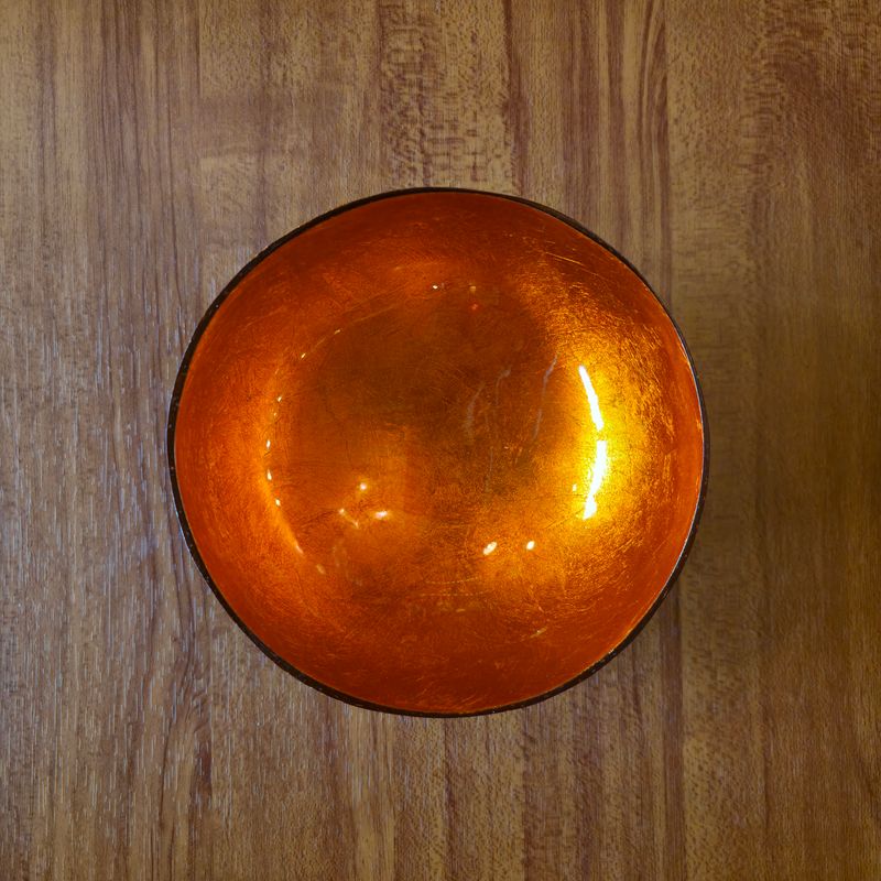Glazed coconut shell - Orange