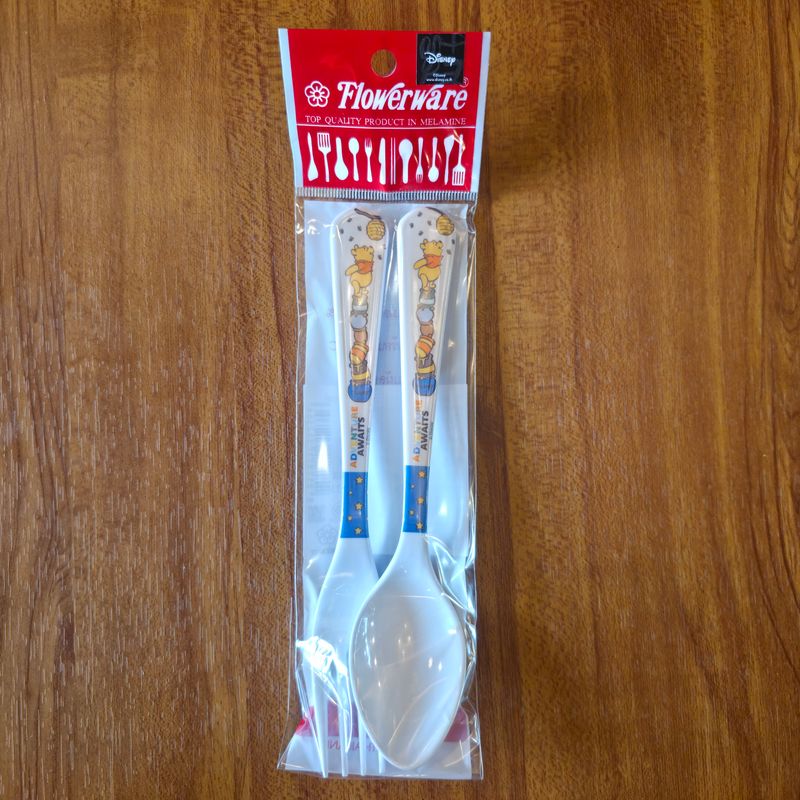 Melamine Spoon &amp; Fork Set-Winnie the pooh Big adventure